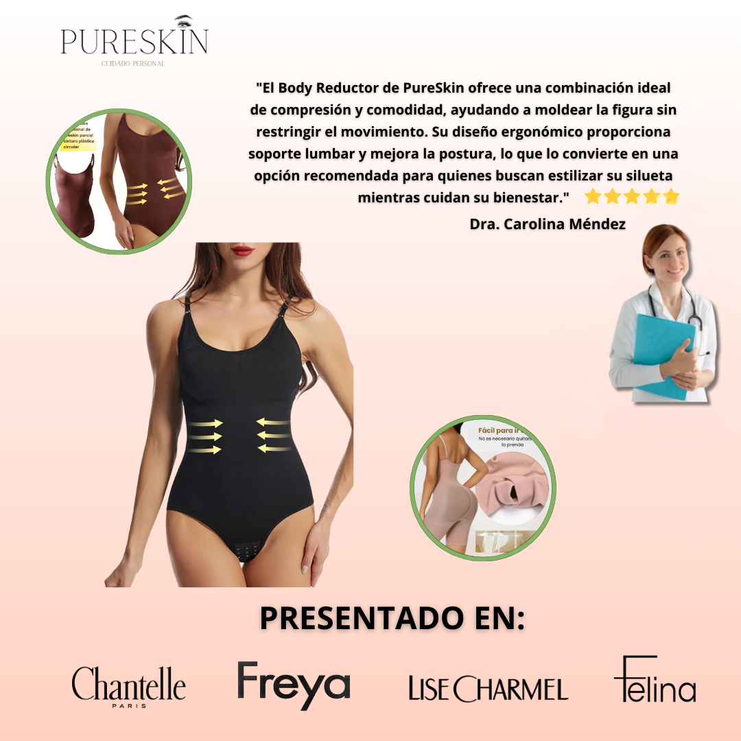 Body Reductor Mujer + Pack de 30 Parches Adelgazantes (GRATIS)